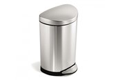 Rengøring - Simplehuman Semi-Round Pedal Bin Brushed Stainless Steel - 10 L - CW1833