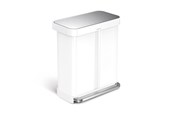 Affaldssortering - Simplehuman Dual Compartment Pedal Bin - 58L (34/24) - White - CW2107