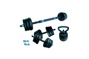 Sport & Fitness - ASG Weightset 20 kg. Black/Petrol - ASG4511BLACKONE SIZE