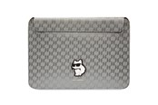 Tasker - Karl Lagerfeld Saffiano Monogram Choupette case for a 14" laptop - silver - 3666339170585