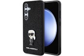 Mobil - Covers & Cases - Karl Lagerfeld Fixed Glitter Ikonik Logo Metal Pin case for Samsung Galaxy S24+ - black - 3666339242091