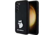 Mobil - Covers & Cases - Karl Lagerfeld Silicone Choupette Metal Pin case for Samsung Galaxy S23 - black - 3666339242206