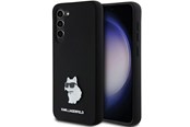 Mobil - Covers & Cases - Karl Lagerfeld Silicone Choupette Metal Pin case for Samsung Galaxy S23+ - black - 3666339242213