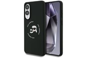Mobil - Covers & Cases - Karl Lagerfeld Silicone nauble Heads And Circle MagSafe case for Samsung Galaxy S25 Edge - black - 3666339477066