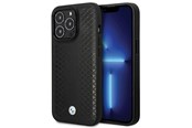 Mobil - Covers & Cases - BMW Leather Diamond Pattern Case for iPhone 14 Pro - Black - 3666339066543