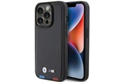 Mobil - Covers & Cases - BMW BMHCP15L22PTDK iPhone 15 Pro 6.1 black/black Leather Stamp Tricolor - 3666339143367