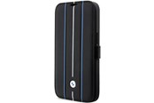 Mobil - Covers & Cases - BMW BMBKP14L22RVSK iPhone 14 Pro 6.1" black/black bookcase Leather Stamp Blue Lines - 3666339097097