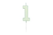 Legetøj - Globos Cake candle 4.5cm Pastel Mint no. 1 - 1191