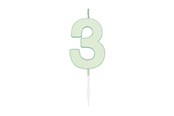 Legetøj - Globos Cake candle 4.5cm Pastel Mint no. 3 - 1193