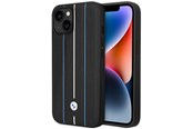 Mobil - Covers & Cases - BMW BMHCP14S22RVSK iPhone 14 6.1" black/black hardcase Leather Stamp Blue Lines - 3666339066321