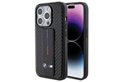Mobil - Covers & Cases - BMW Grip Stand Smooth & Carbon case for iPhone 15 Pro - black - 3666339204464