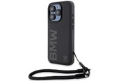 Mobil - Covers & Cases - BMW Signature Leather Wordmark Cord case for iPhone 15 Pro Max - black - 3666339232689