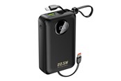 Powerbank - Dudao K14+ Powerbank 20000mAh 22.5W USB-C / USB-A / Built-in Lightning and USB-C Cables - Black - 6977196680016