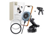 Mobil - Andet Tilbehør - Tech-Protect V20 MagSafe Car Holder for Windshield/Air Vent/Dashboard 25W QI2.2 - Black - 5906302392995