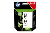 Blæk, Toner & Forbrugsstoffer - HP 62 Combo Pack - N9J71AE#LS3