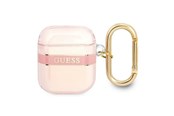 Mobil - Andet Tilbehør - GUESS GUA2HHTSP AirPods cover pink/pink Strap Collection - 3666339047078