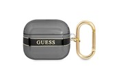 Mobil - Andet Tilbehør - GUESS GUA3HHTSK AirPods 3 cover black/black Strap Collection - 3666339047061