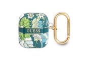 Mobil - Andet Tilbehør - GUESS GUA2HHFLN AirPods cover green/green Flower Strap Collection - 3666339041885