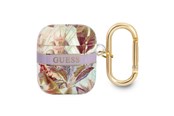 Mobil - Andet Tilbehør - GUESS GUA2HHFLU AirPods cover purple/purple Flower Strap Collection - 3666339041908