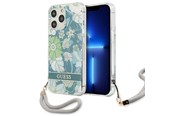 Mobil - Covers & Cases - GUESS GUHCP13LHFLSN iPhone 13 Pro / 13 6.1" green/green hardcase Flower Strap - 3666339040499