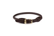 Hunde - Timely PARIS Halsbånd Mørkebrun 8 mm. / 40 cm. - 5907784871466
