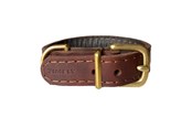 Hunde - Timely TEXAS Halsbånd Mørkebrun 20 mm. / 30 cm. - 5907784919557