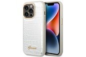 Mobil - Covers & Cases - GUESS Croco Collection case for iPhone 14 Pro 6.1" - silver - 3666339083106