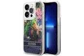 Mobil - Covers & Cases - GUESS GUHCP14LLFLSB iPhone 14 Pro 6.1 "blue / blue hardcase Flower Liquid Glitter - 3666339066109