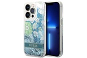 Mobil - Covers & Cases - GUESS GUHCP14LLFLSN iPhone 14 Pro 6.1" green/green hardcase Flower Liquid Glitter - 3666339088446