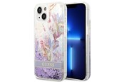 Mobil - Covers & Cases - GUESS GUHCP14MLFLSU iPhone 14 Plus 6.7 "violet / purple hardcase Flower Liquid Glitter - 3666339088392