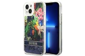 Mobil - Covers & Cases - GUESS GUHCP14SLFLSB iPhone 14 6.1 "blue / blue hardcase Flower Liquid Glitter - 3666339066086