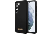 Mobil - Covers & Cases - GUESS GUHCS23MSLSMK S23+ S916 black/black hardcase Silicone Vintage Gold Logo - 3666339114824