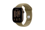 Smartwatch & Sportsur - Apple Watch Series 12 GPS 46mm Dark Bronze Aluminium Case with Olive Sport Band - S/M - MJEQ4QN/A