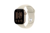 Smartwatch & Sportsur - Apple Watch Series 12 GPS + Cellular 42mm Light Gold Aluminium Case with Sand Sport Band - M/L - MJG34QN/A