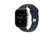 Smartwatch & Sportsur - Apple Watch Series 12 GPS + Cellular 46mm Natural Titanium Case with Navy Blue Sport Band - S/M - MJGM4QN/A