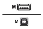 USB kabel - Sharkoon - USB cable - USB Type B to USB - 50 cm - 4044951015245