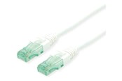 Netværkskabel - Roline Recycled Material patch cable - 10 m - white - Hvid - 10m - 21.45.3167