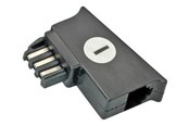 Netværkskabel - Roline Secomp phone adaptor - black - Sort - 12.01.0505