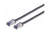 Netværkskabel - Lanview patch cable - 7.5 m - black - Sort - 7.5m - LVN-CAT6A-FLEX-7.5M