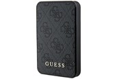 Powerbank - GUESS Powerbank 15W GUPB5LP4GEGK 5000mAh black/black 4G Leather Metal Logo - 5000 mAh - 3666339171377