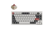 Tastatur - Keychron Q1 Ultra 75% 8K Wireless Tri-Mode - Gaming Tastatur - Amerikansk engelsk - Hvid - Q1U-P1