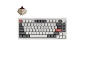 Tastatur - Keychron Q1 Ultra 75% 8K Wireless Tri-Mode - Gaming Tastatur - Amerikansk engelsk - Hvid - Q1U-P3