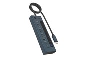 USB hub - ICY BOX IB-HUB1450-C31 - hub - 10 ports USB hub - 10 ports - Blå - IB-HUB1450-C31