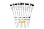 Netværkskabel - StarTech.com Startech patch cable - 15 cm - white - Hvid - 6ASTP34WHS15CM10PK