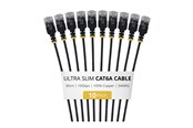 Netværkskabel - StarTech.com Startech patch cable - 30 cm - black - Sort - 6AUTP34BKS30CM10PK