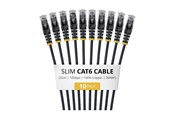 Netværkskabel - StarTech.com Startech patch cable - 25 cm - black - Sort - N6PAT25CMBKS10PK