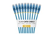Netværkskabel - StarTech.com Startech patch cable - 25 cm - blue - Blå - N6PAT25CMBLS10PK