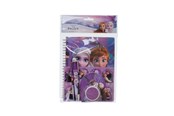 Skoletilbehør - Frozen Writing set - with spiral pad A5 w/60 ruled sheets (soft cover for A5 spiral pad 350gsm) multi-colour pen stickers sheet pencil eraser small note pad w/40 sheets - 119406128