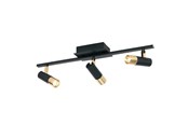Lamper - EGLO Stars of Light TOMARES spotskinne, 3x5W, 3x480 lm, sort/messing - 39146