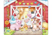 Puslespil - Larsen Puzzles Puzzle: Cute Animals in the Barn – 21 pieces Maxi (36.5 x 28.5 cm) 2D Puslespil - BM9